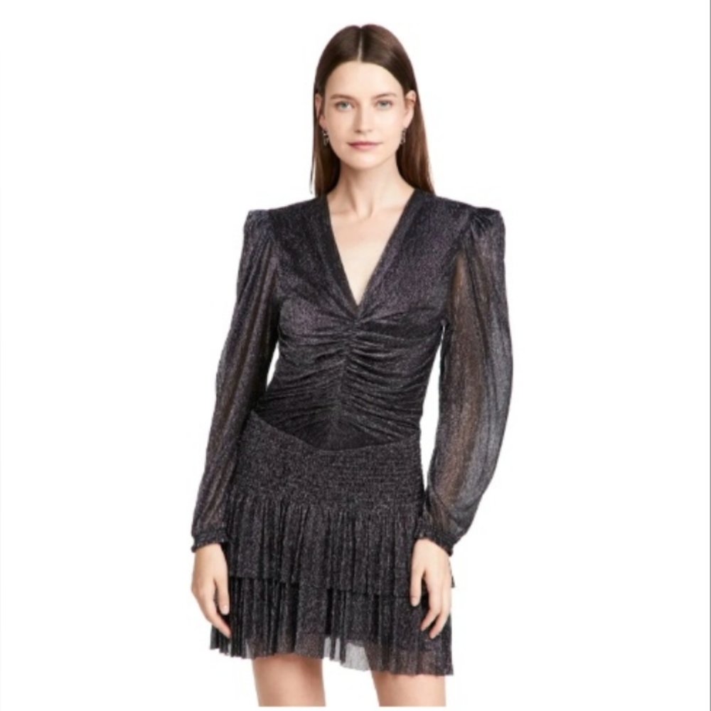 IRO Ina Mesh Metallic Dress